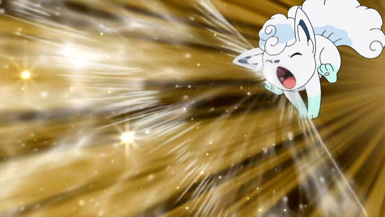 Vulpix using Powder Snow in the anime (Image via The Pokemon Company)
