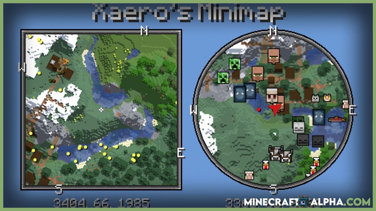 Xaero&#039;s Minimap in Minecraft (Image via Minecraft)