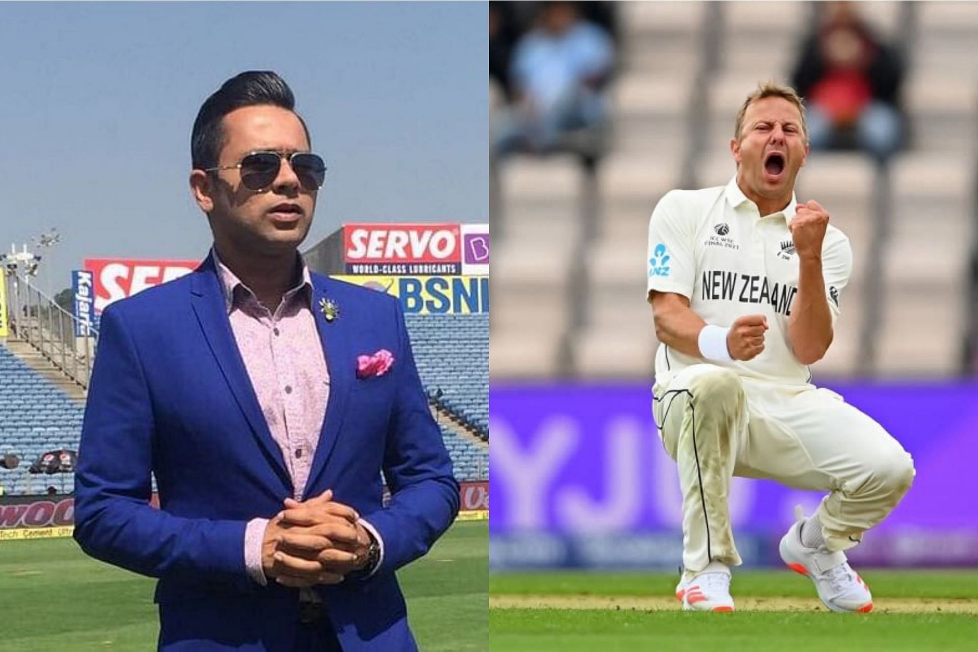 Aakash Chopra (L) censured that New Zealand made a mistake by not playing Neil Wagner (R).