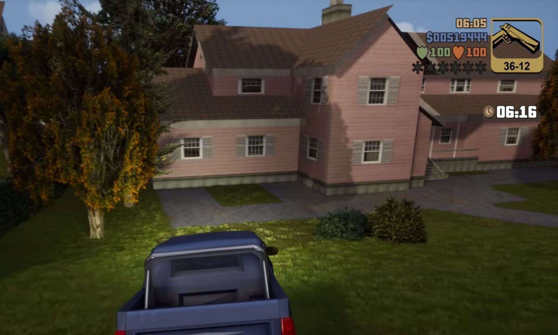 This mansion is right above the starting point of this final mission (Image via Rockstar Games)