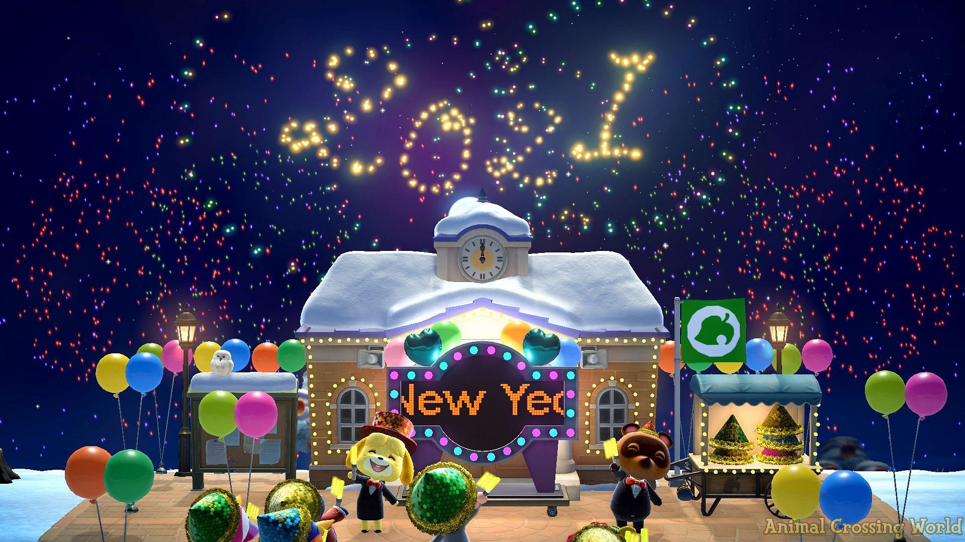 Each year is celebrated in Animal Crossing: New Horizons (Image via Animal Crossing World)