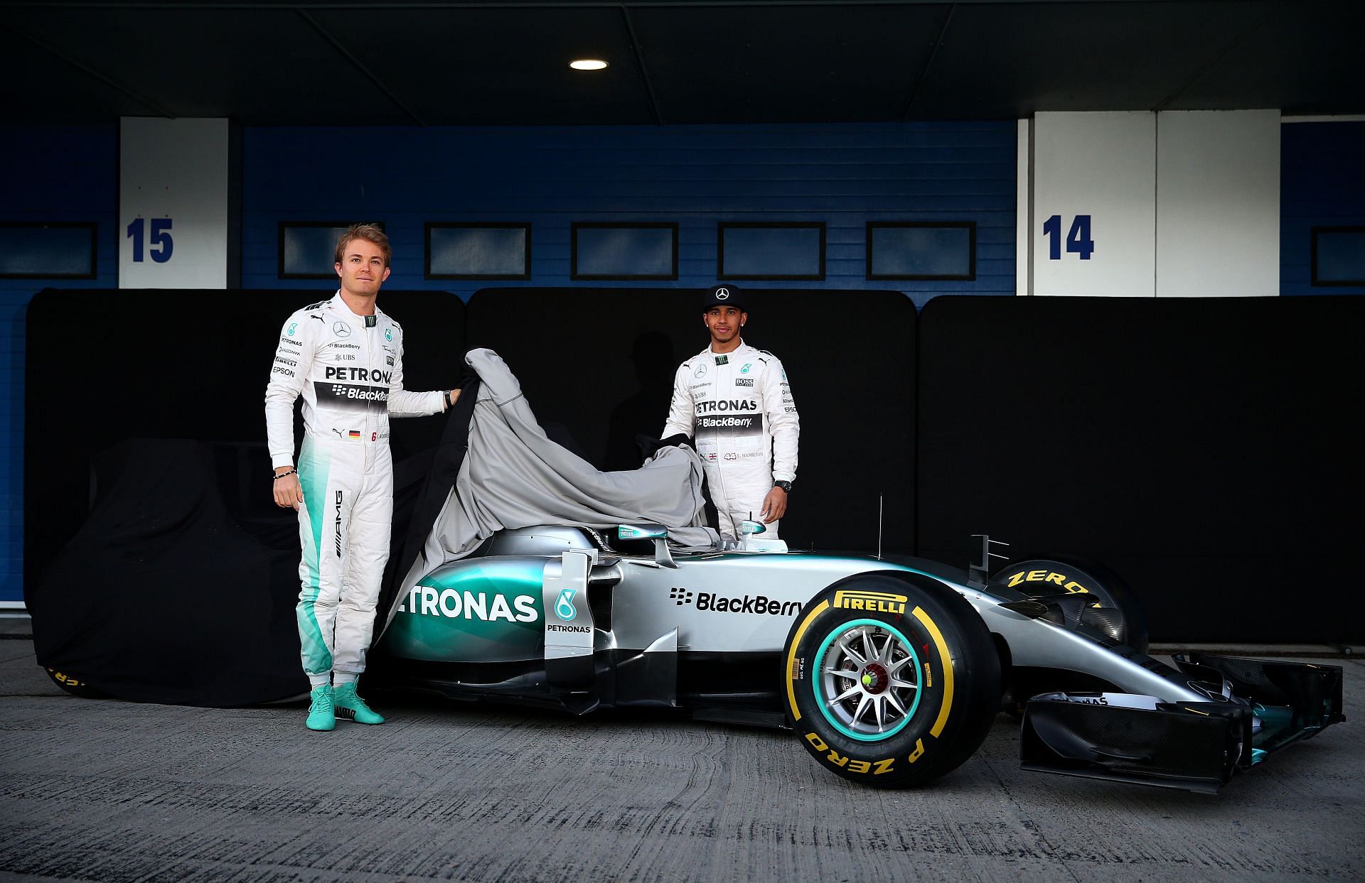 F1 Testing In Jerez - Lewis Hamilton and Nico Rosberg unveil the car.