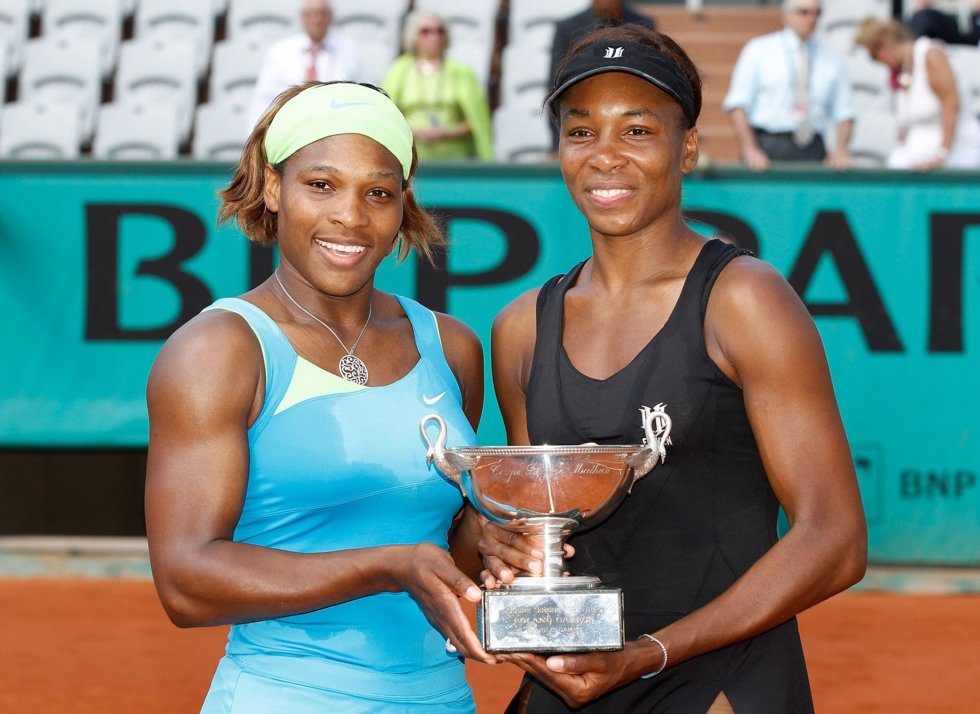 Serena and Venus Williams at the 2010 French Open