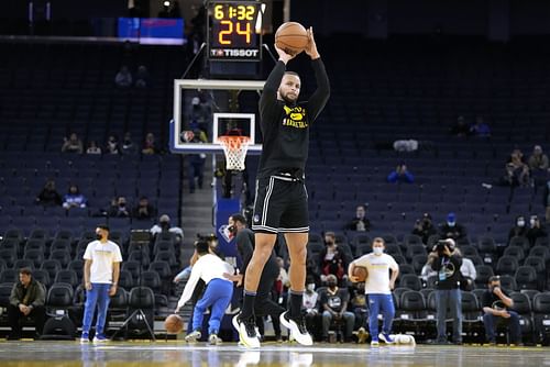 Steph Curry's warm-up routine is a treat to watch