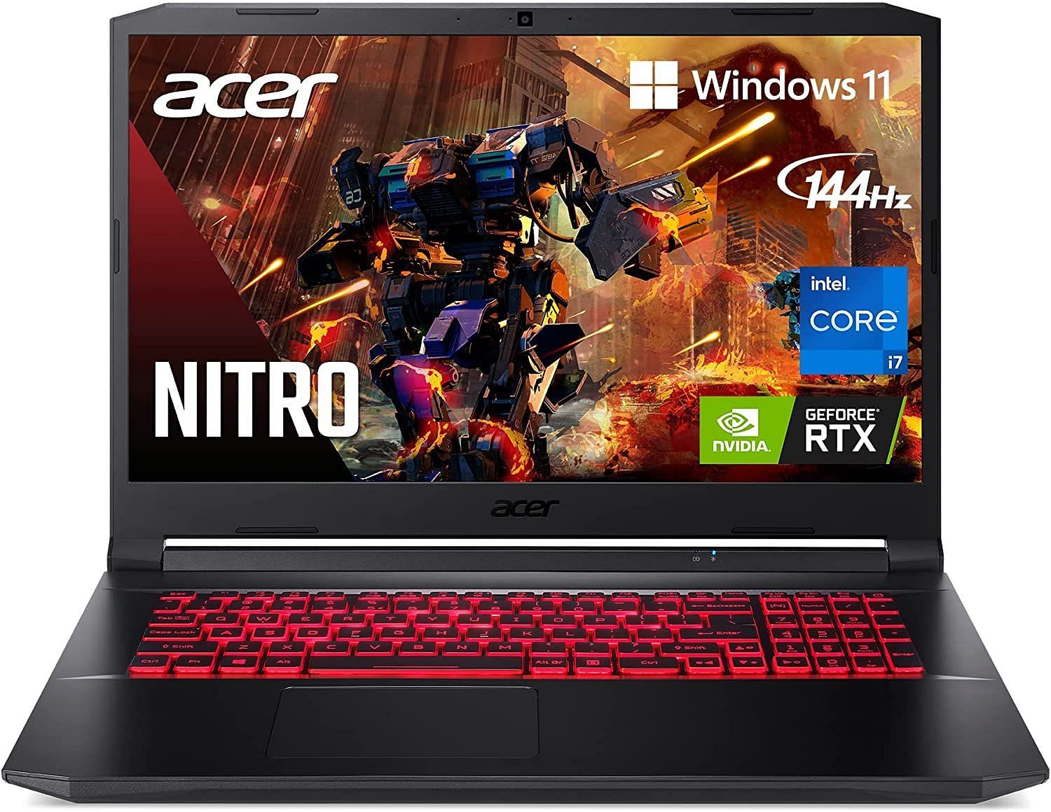 The Acer Nitro 5 AN5-17&#039;s large screen makes spotting loot and enemies easier in the game (Image via Amazon)