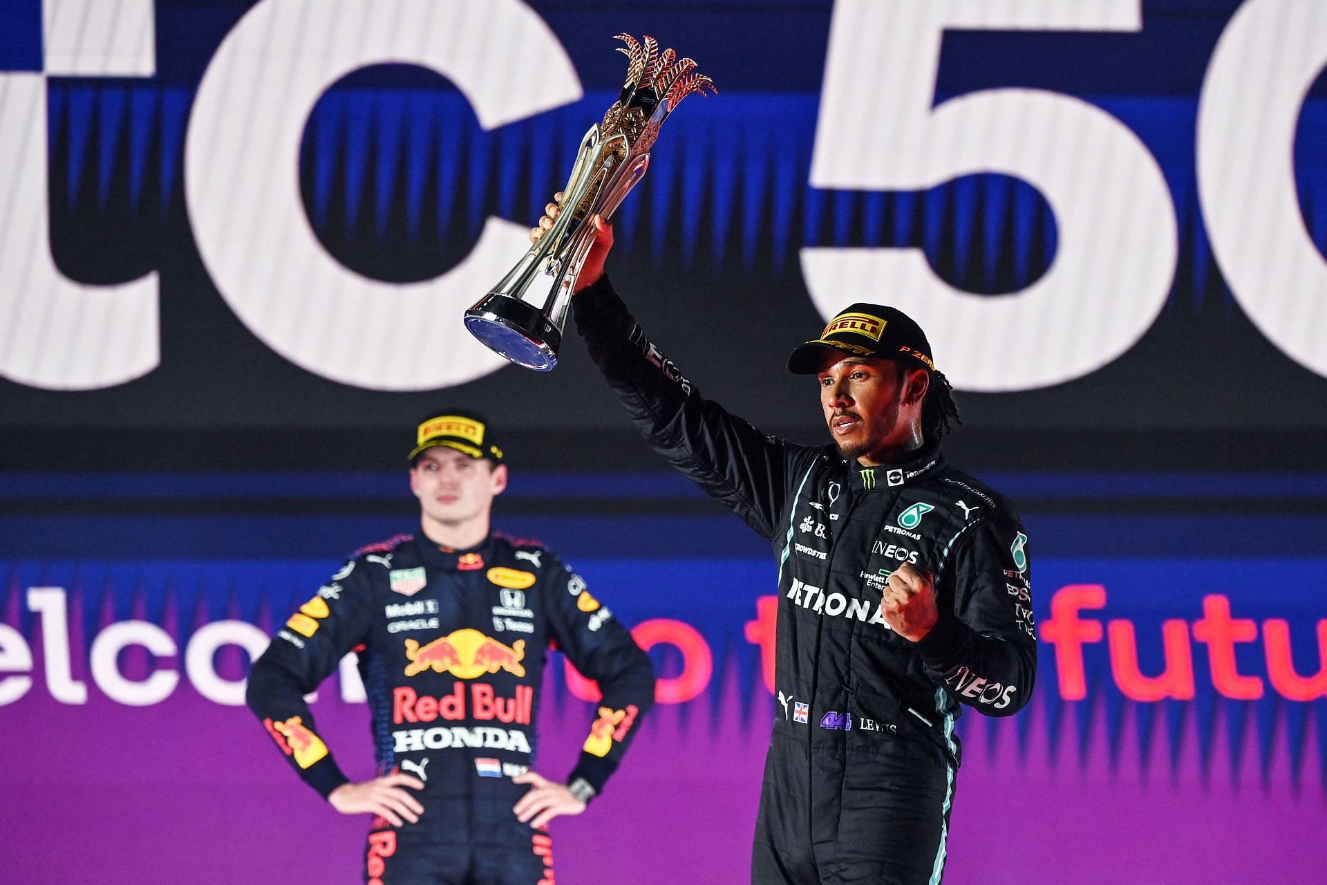 Lewis Hamilton and Max Verstappen (Image via AFP)