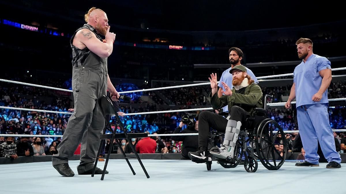 Brock Lesnar tried to clear the air with Sami Zayn