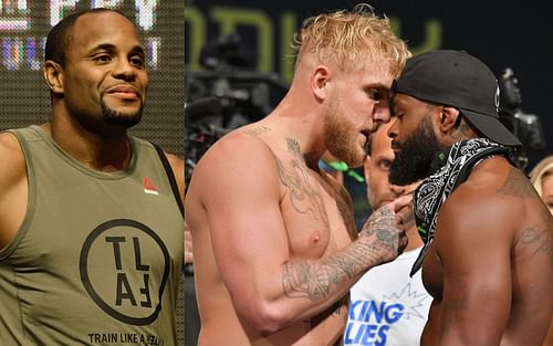 Daniel Cormier (left); Jake Paul vs. Tyron Woodley (right)