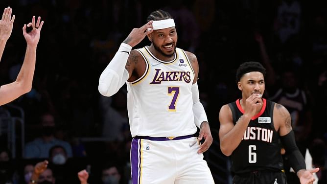 Watch: Carmelo Anthony gets a hearty laugh out of LA Lakers reporter who forgot to mute his mic during a zoom call