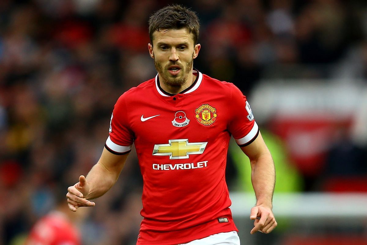 Michael Carrick in action in a game for Manchester United