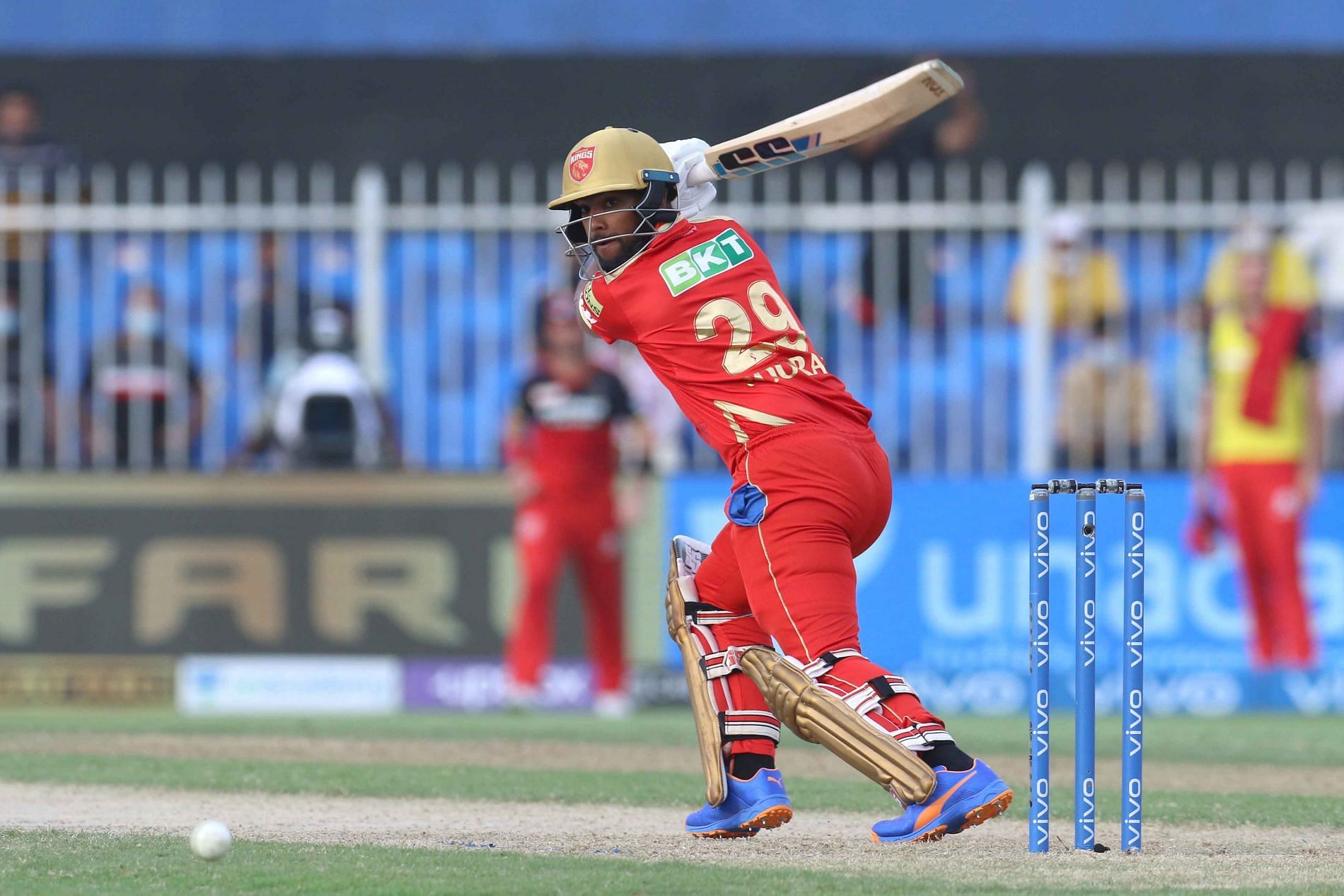 Nicholas Pooran scored only 85 runs in 12 IPL 2021 games. Pic: IPLT20.COM