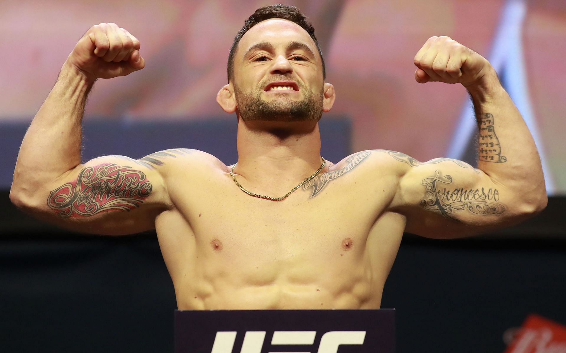 Multi-division MMA superstar Frankie Edgar at the UFC 205 weigh-in ahead of his encounter with Jeremy Stephens back in November 2016