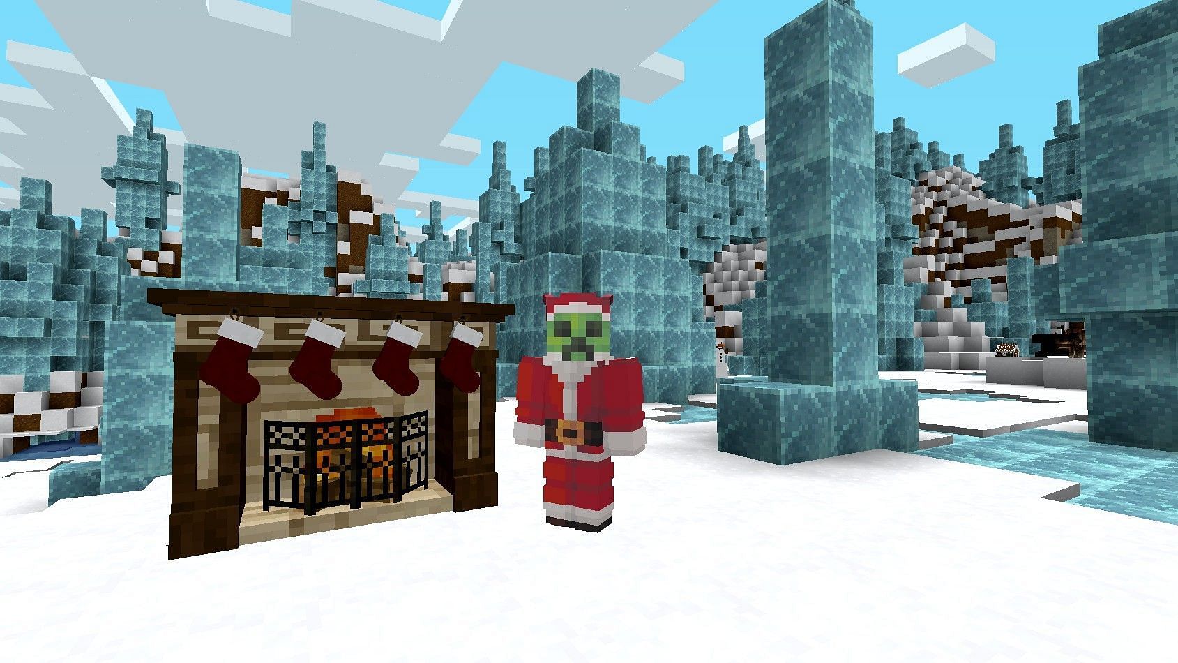 Christmas themed Minecraft skins (Image via Minecraft)