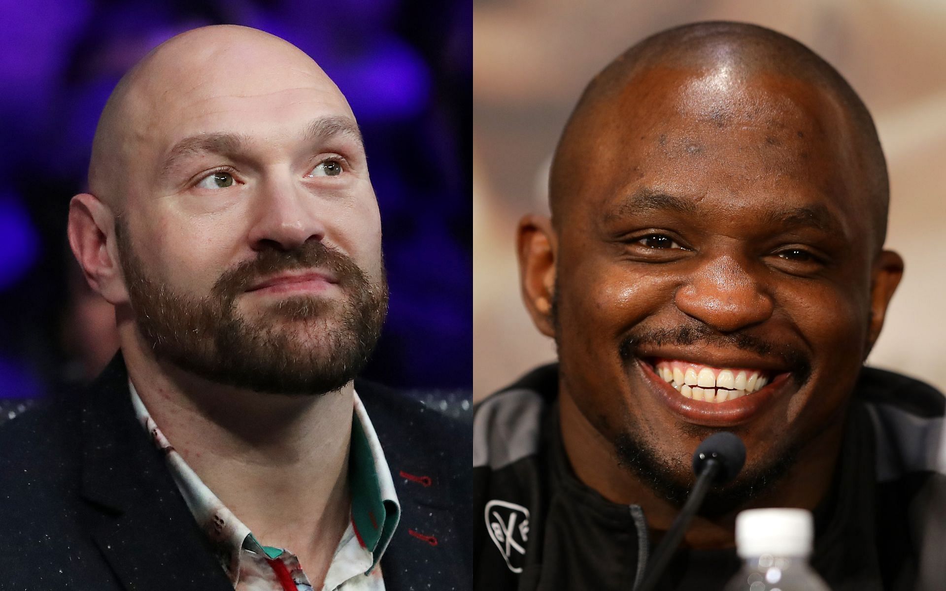 Heavyweight boxing rivals Tyson Fury (left) and Dillian Whyte (right)