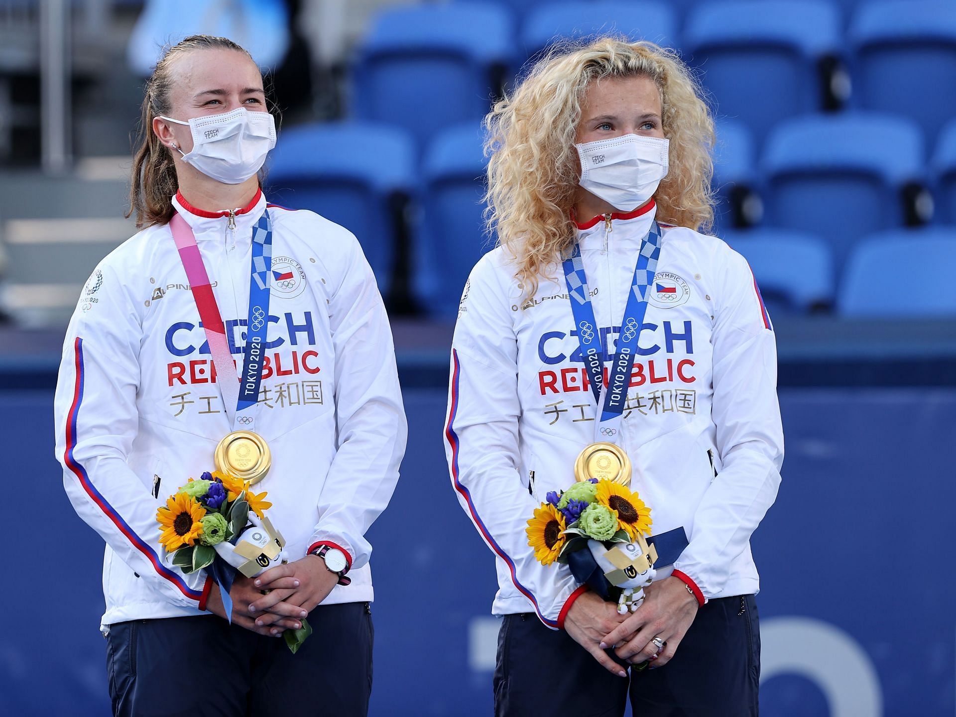 Krejcikova (L) and Siniakova had an unforgettable year