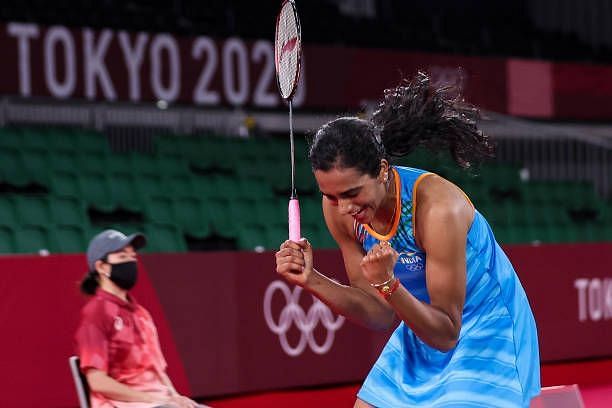 PV Sindhu beat Akane Yamaguchi of Japan 21-15, 15-21, 21-19 in the women&#039;s singles semifinal