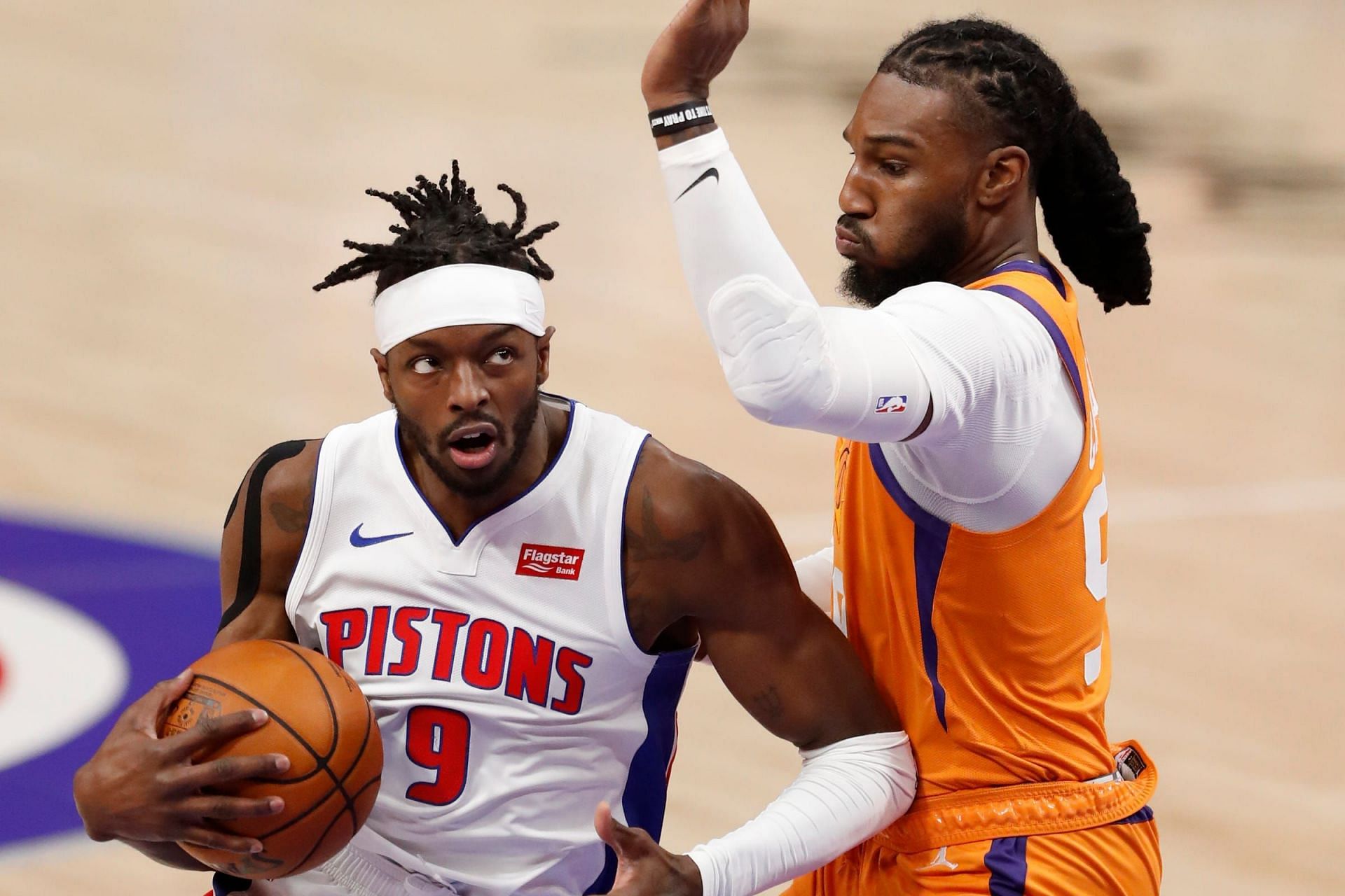 The Phoenix Suns are looking to extend their NBA-best 17-game winning run against the slumping Detroit Pistons on Thursday. [Photo: Detroit Free Press]