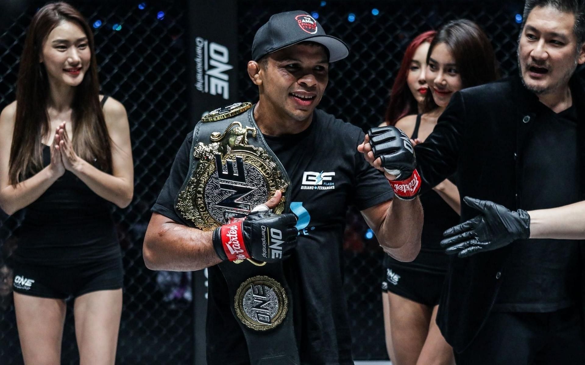 ONE Championship bantamweight king Bibiano Fernandes is one of the most dominant champions in ONE Championship history. (Image courtesy of ONE Championship)