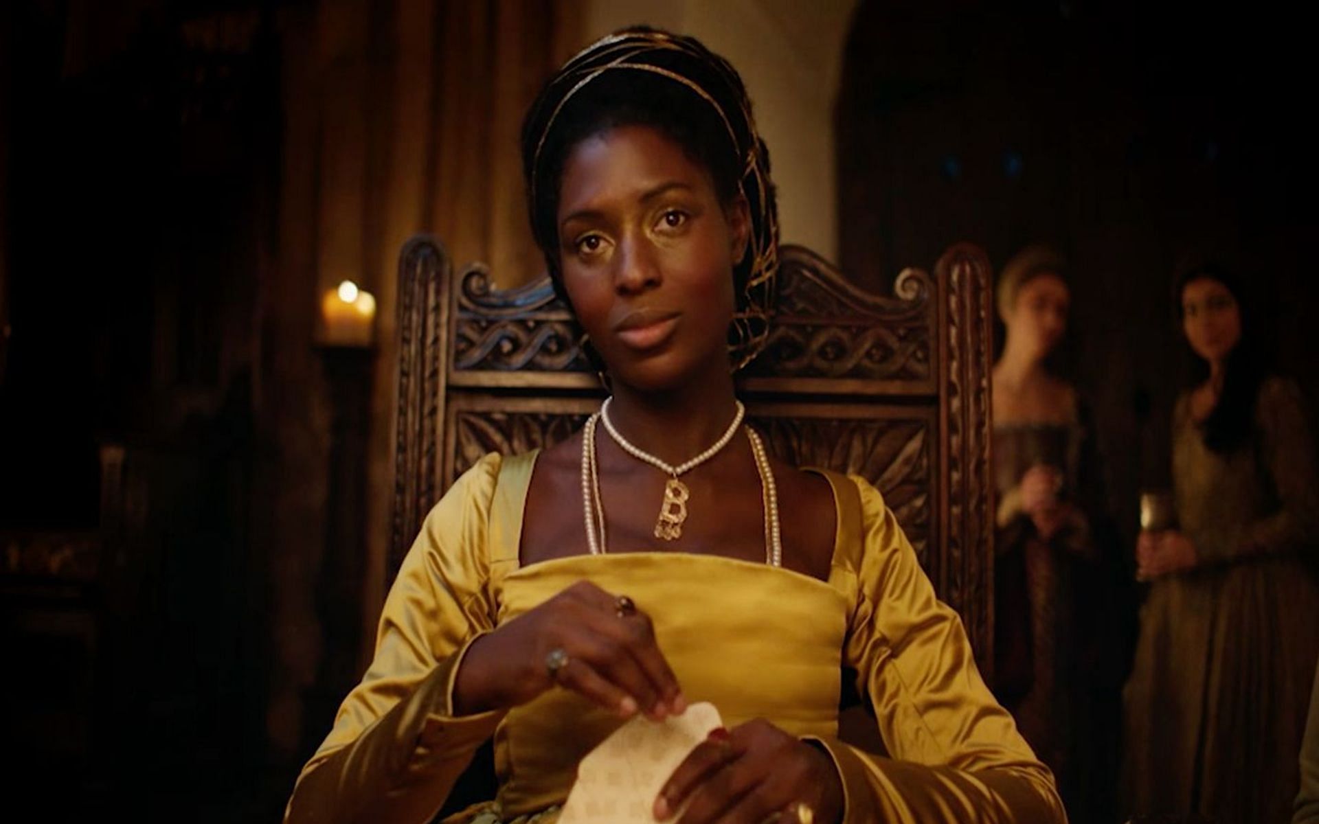 Still from AMC+&#039;s trailer for Anne Boleyn (Image via YouTube)