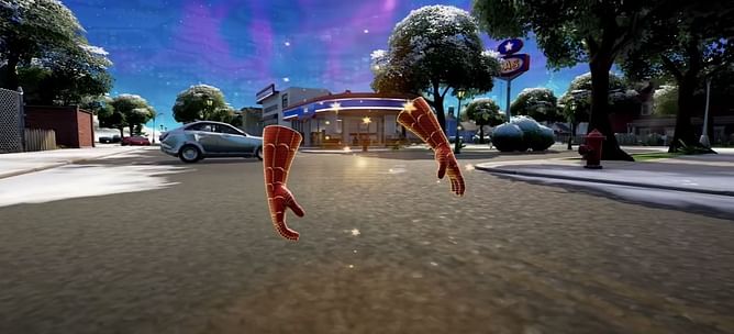 4 unexpected things you can do with Fortnite Spiderman Mythic Web Shooters