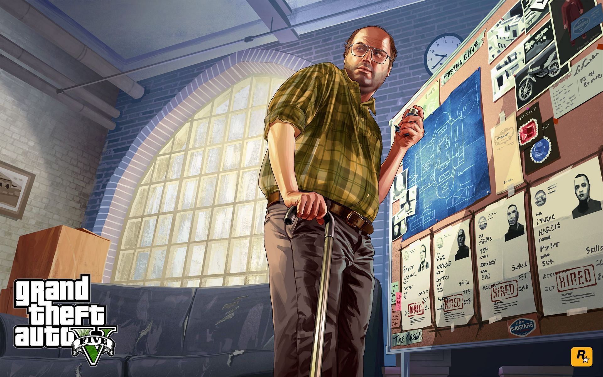 Lester Crest&#039;s official artwork from GTA 5 (Image via Rockstar Games)