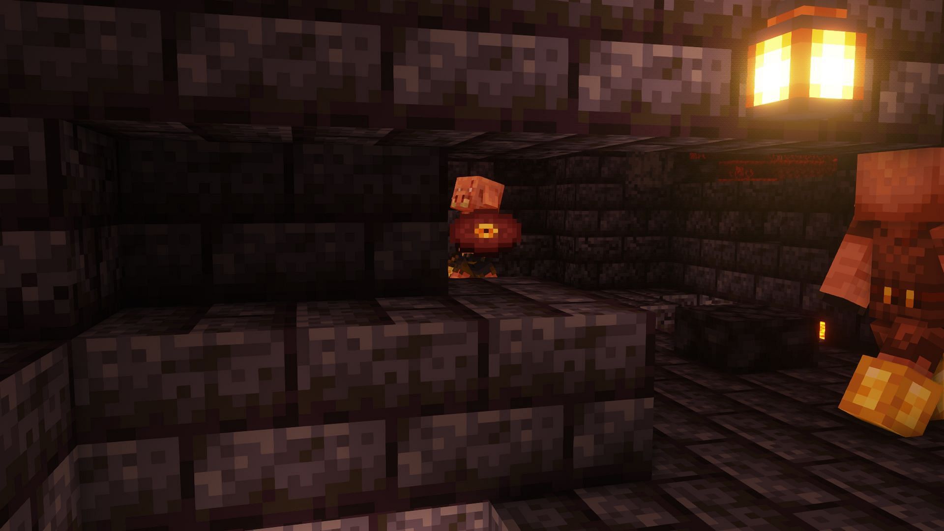 The pigstep music disc in a bastion (Image via Minecraft)