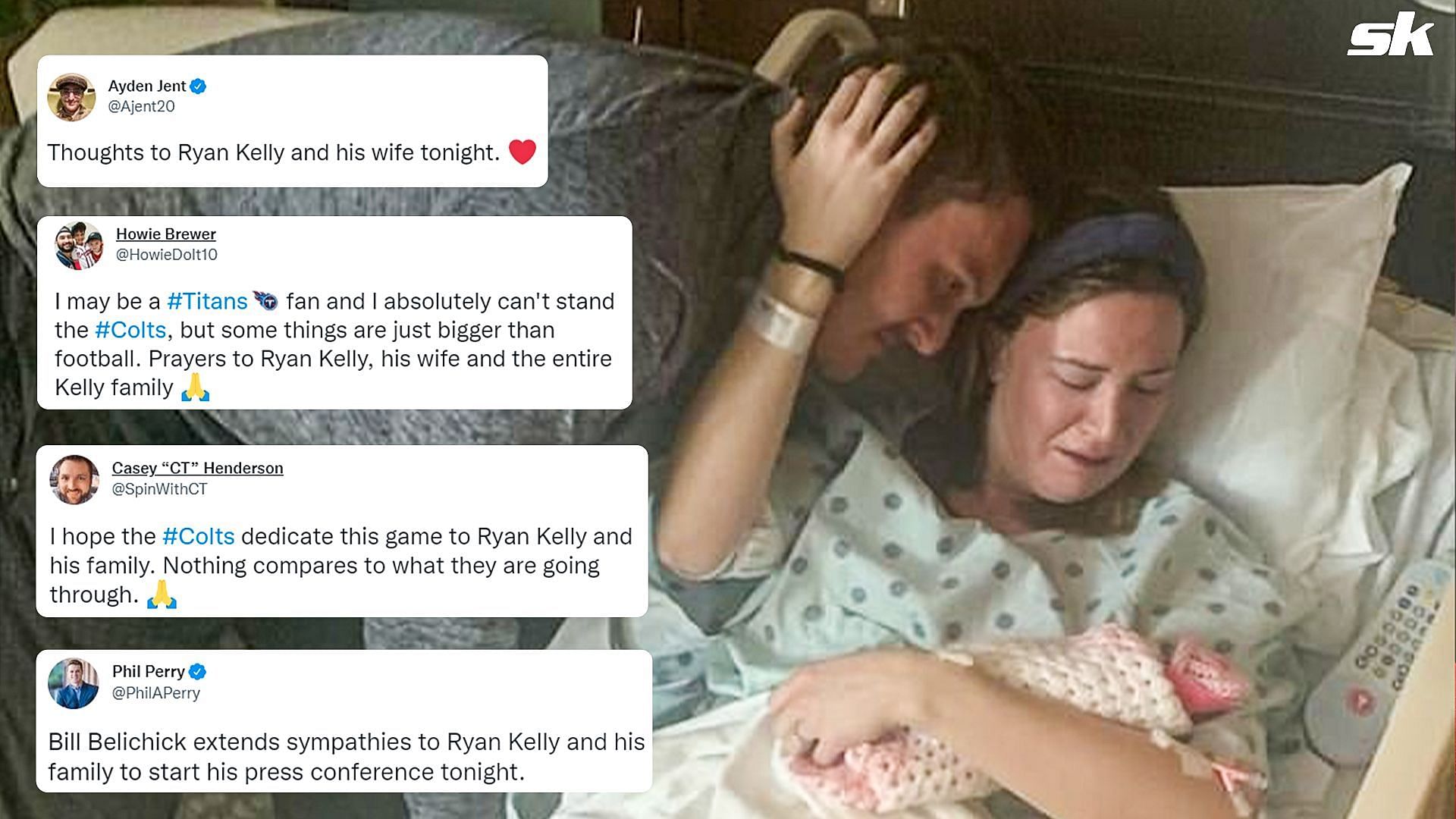 Ryan Kelly's Twitter support following his infant's death