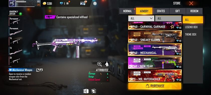 top 10 best mp40 skin in free fire max