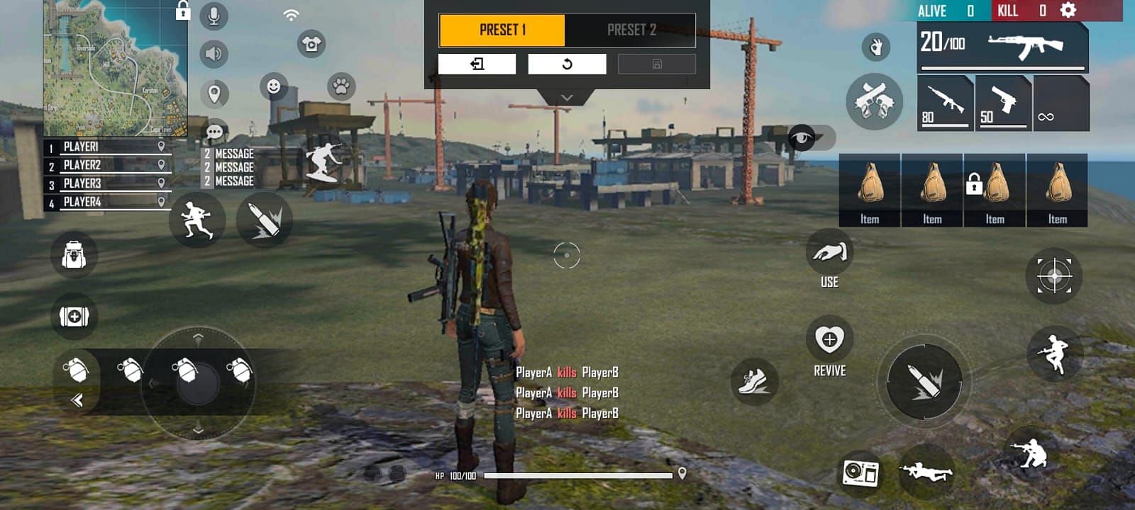 The HUD should be customized as per the comfort and grip (Image via Garena Free Fire)