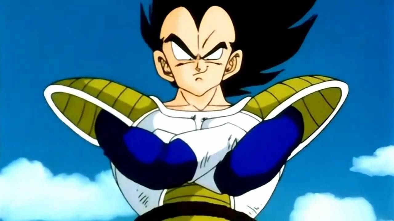 Vegeta seen during his brief villain tenure in the Saiyan arc. (Image via Toei Animation)