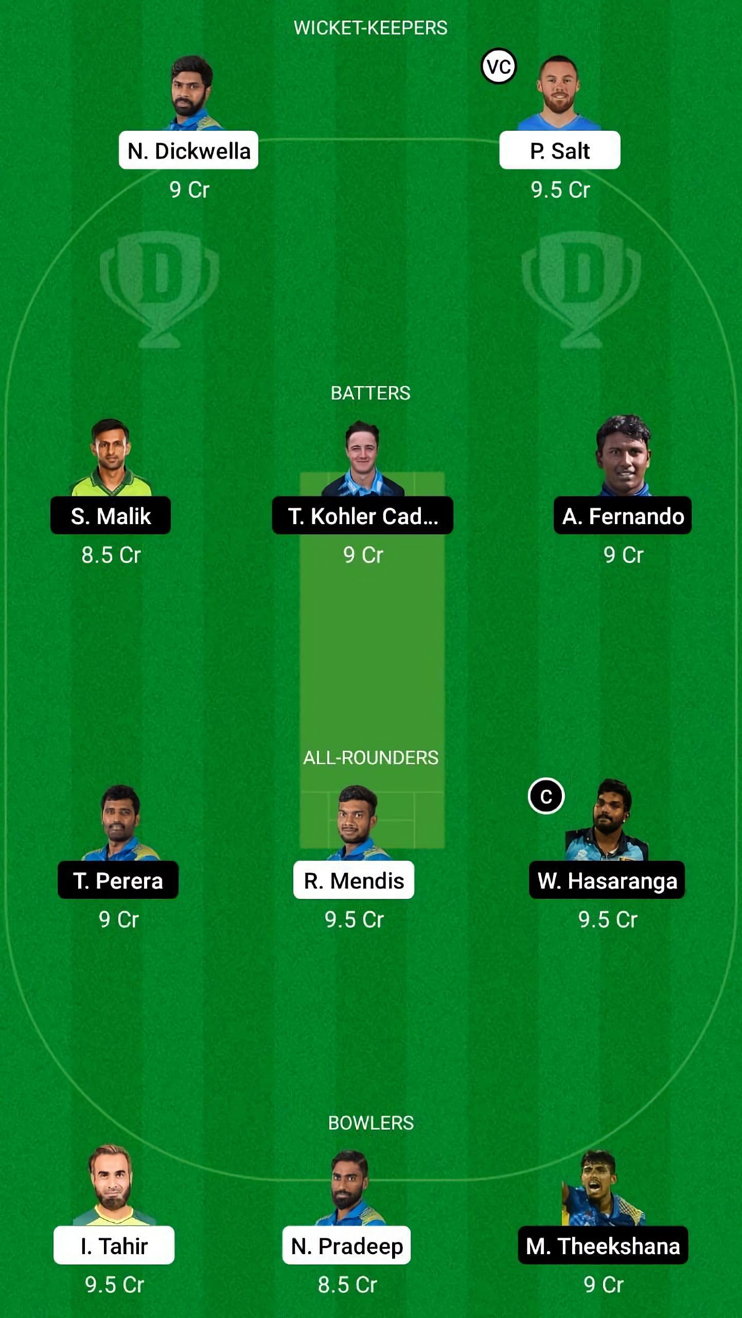 DG vs JK Dream11 Fantasy Suggestion #1