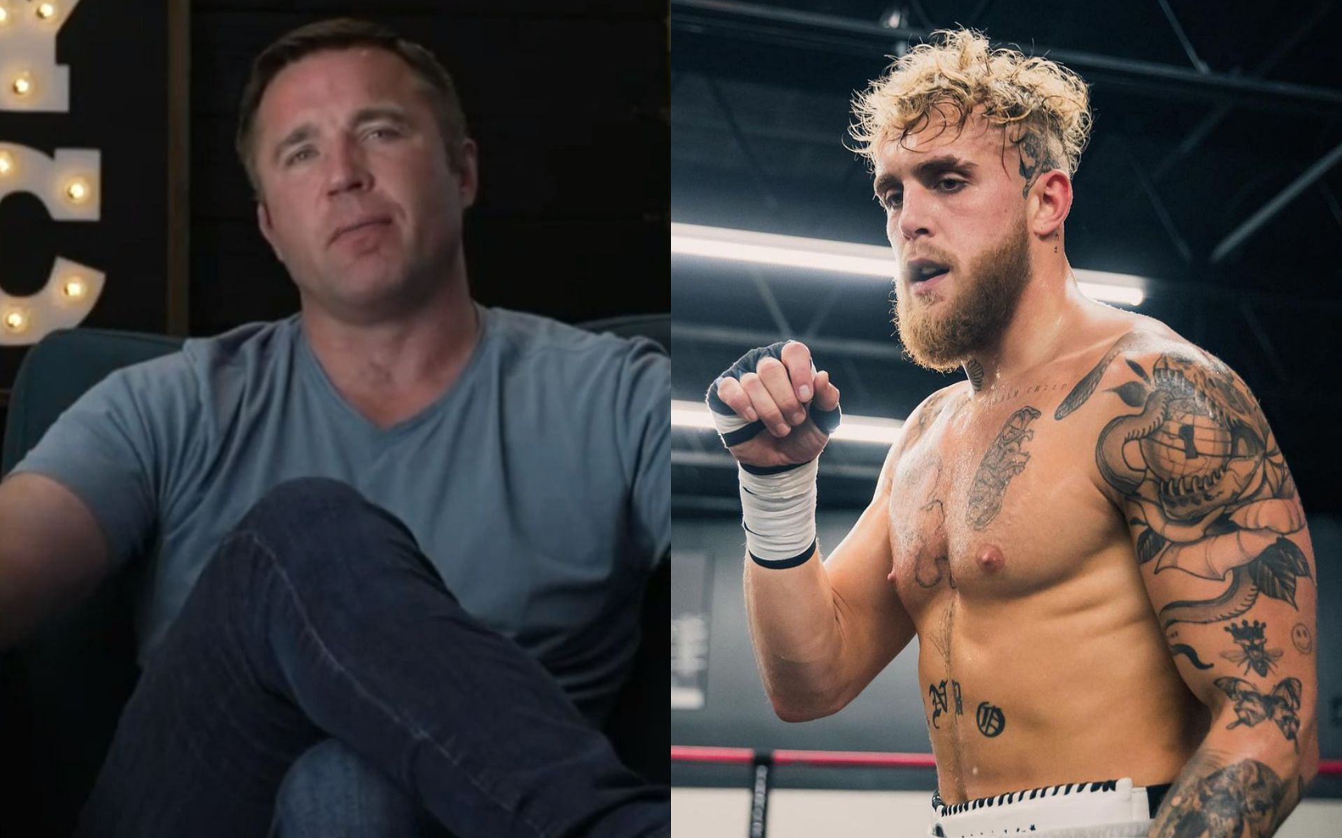 Chael Sonnen (L) and Jake Paul (R) via Instagram @sonnench and @jakepaul