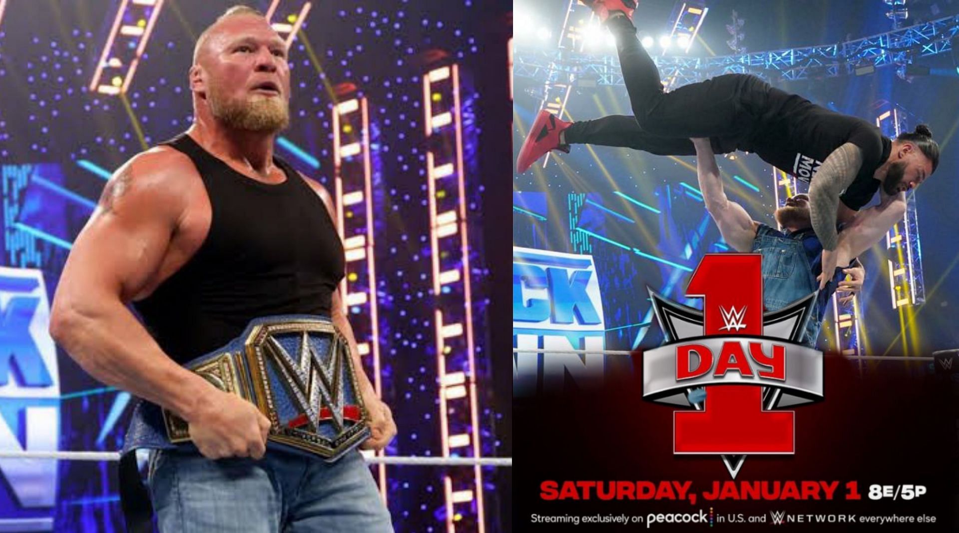 Brock Lesnar vs. Roman Reigns at WWE Day 1.
