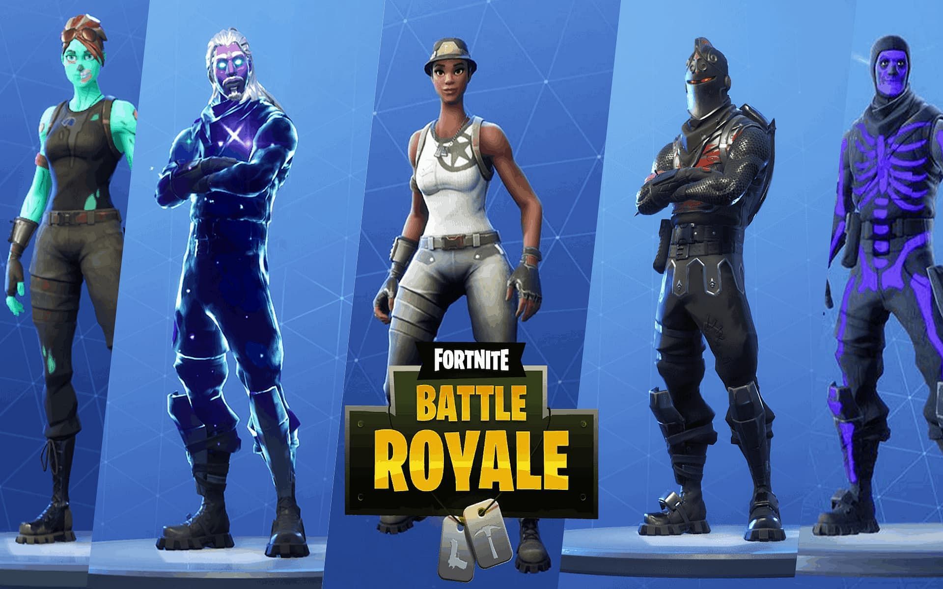 A few of the rarest skins in Fortnite (Image via Epic Games)