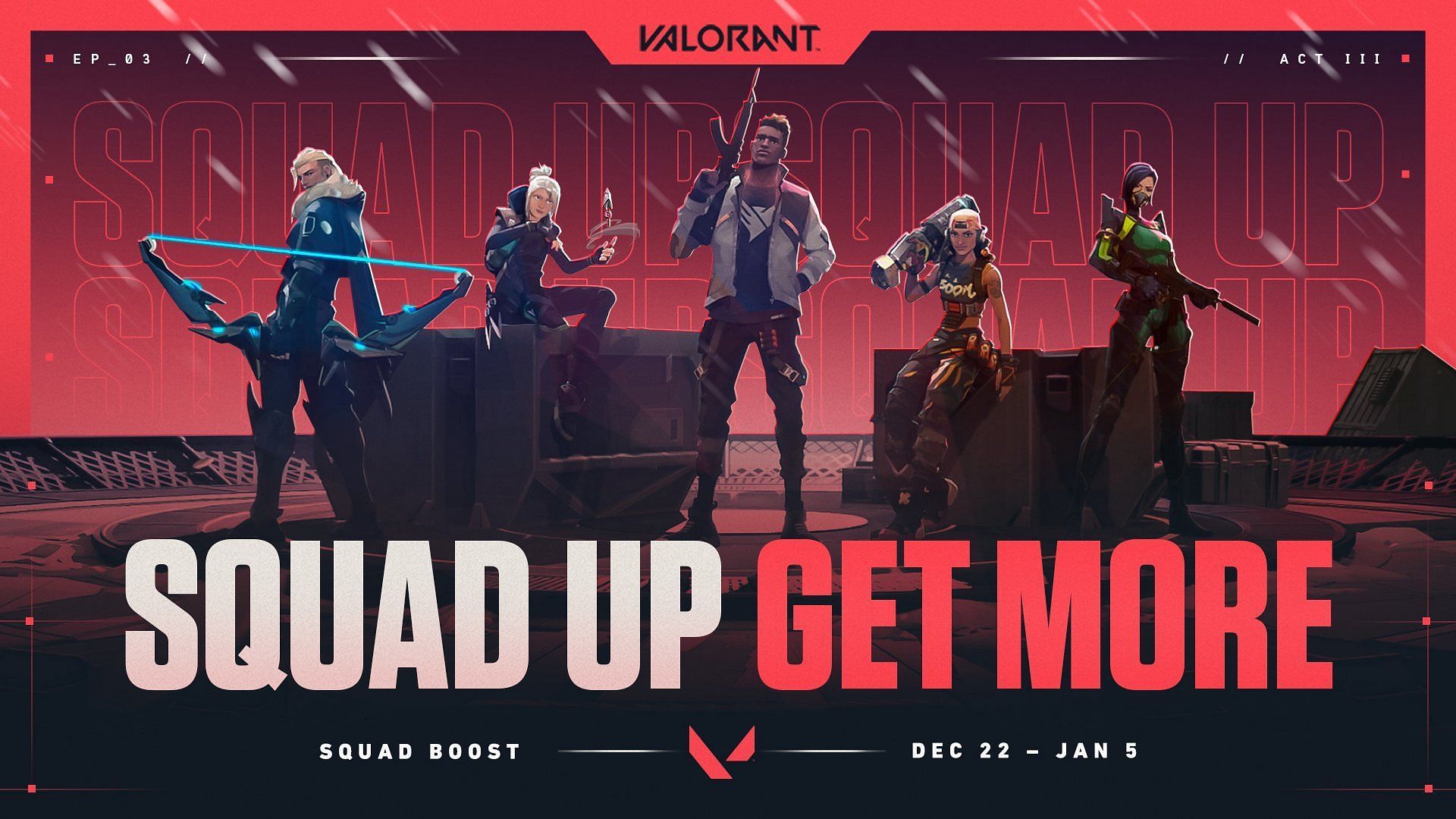 Valorant Squad Boost Event is back (Image via Twitter/PlayVALORANT)