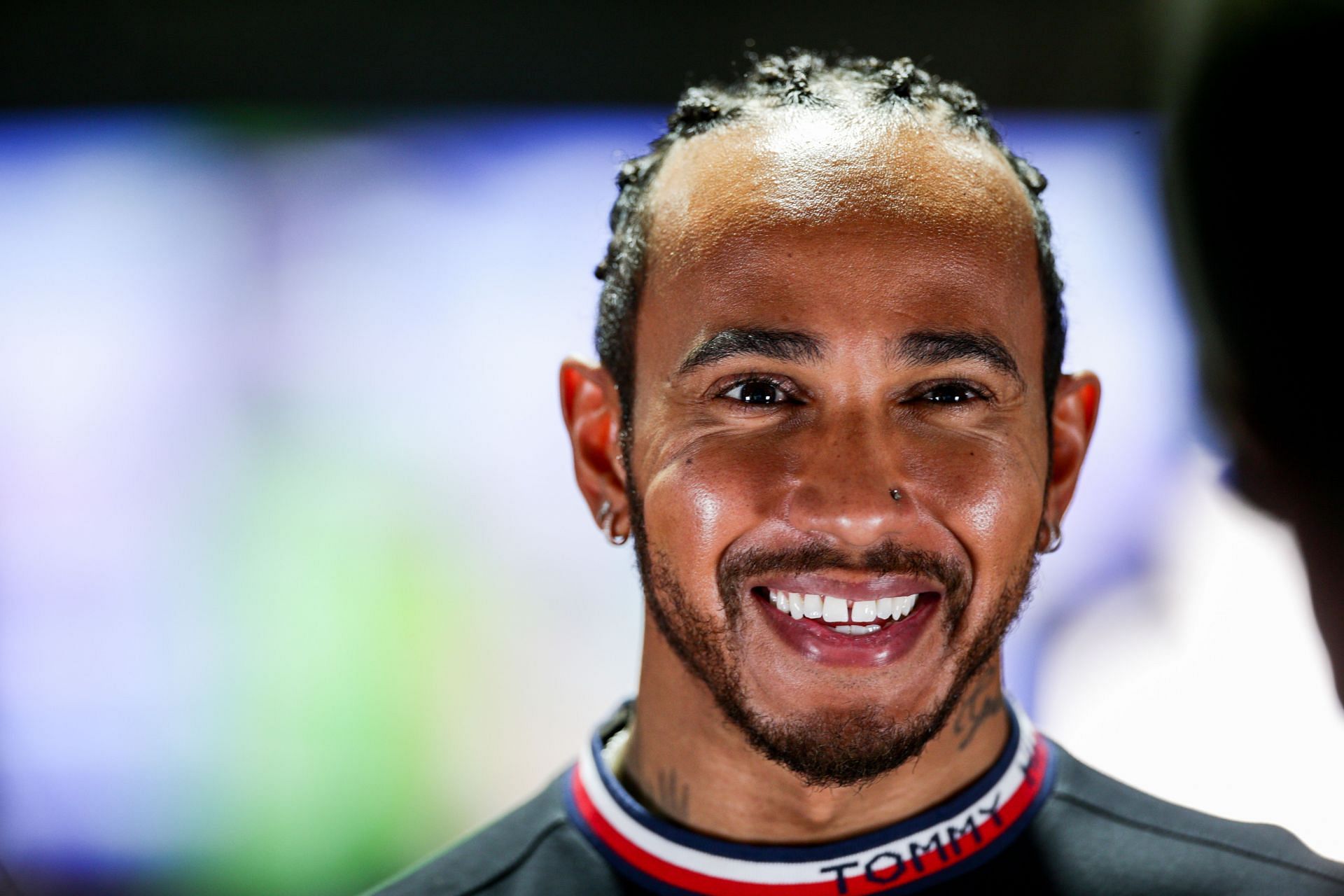Lewis Hamilton during previews ahead of the 2021 Saudi Arabian Grand Prix. (Photo by Peter Fox/Getty Images)