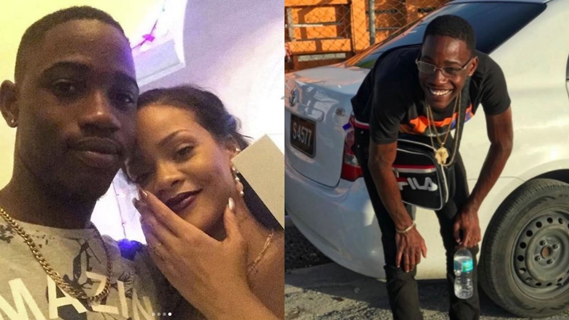 Rihanna and cousin, Tavon (Images via Rihanna/Instagram)