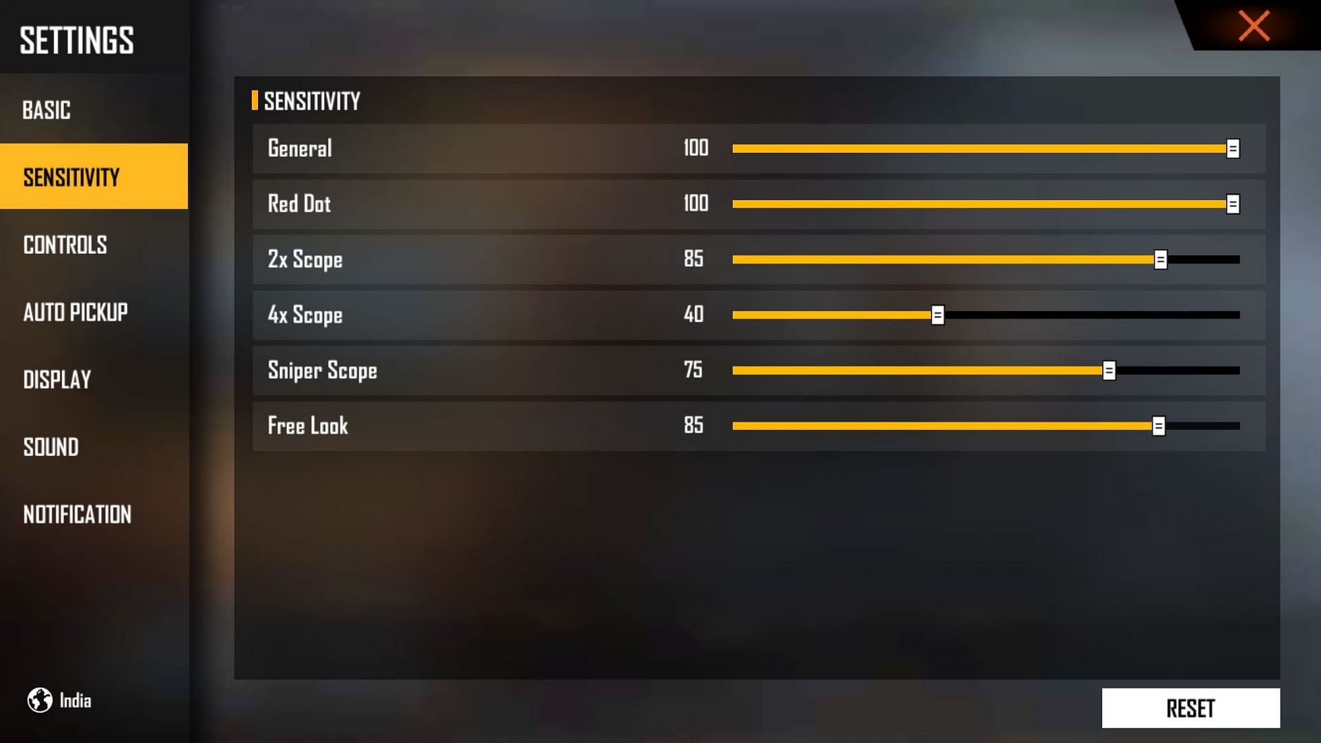 Here are the settings that players can incorporate (Image via Free Fire)