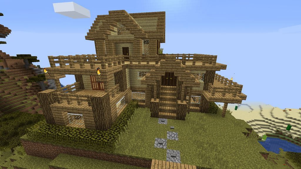 Building is a key component of the game (Image via Minecraft)