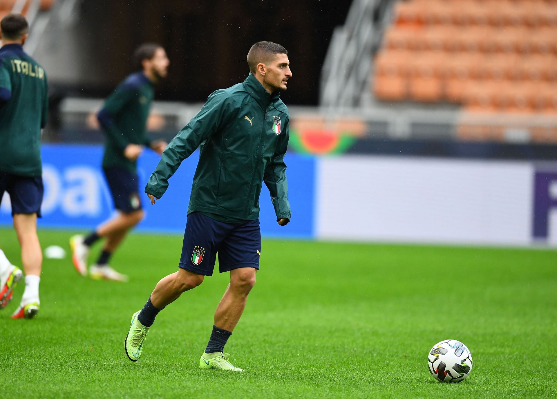Marco Verratti at an Italy training session