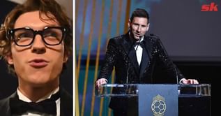 WATCH – 'Spider-Man' Tom Holland in awe of Lionel Messi after meeting PSG superstar at 2021 Ballon d'Or gala
