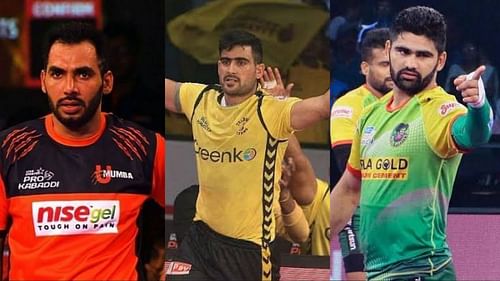 (L-R): Anup Kumar, Rahul Chaudhari and Pardeep Narwal feature in this dream playing 7