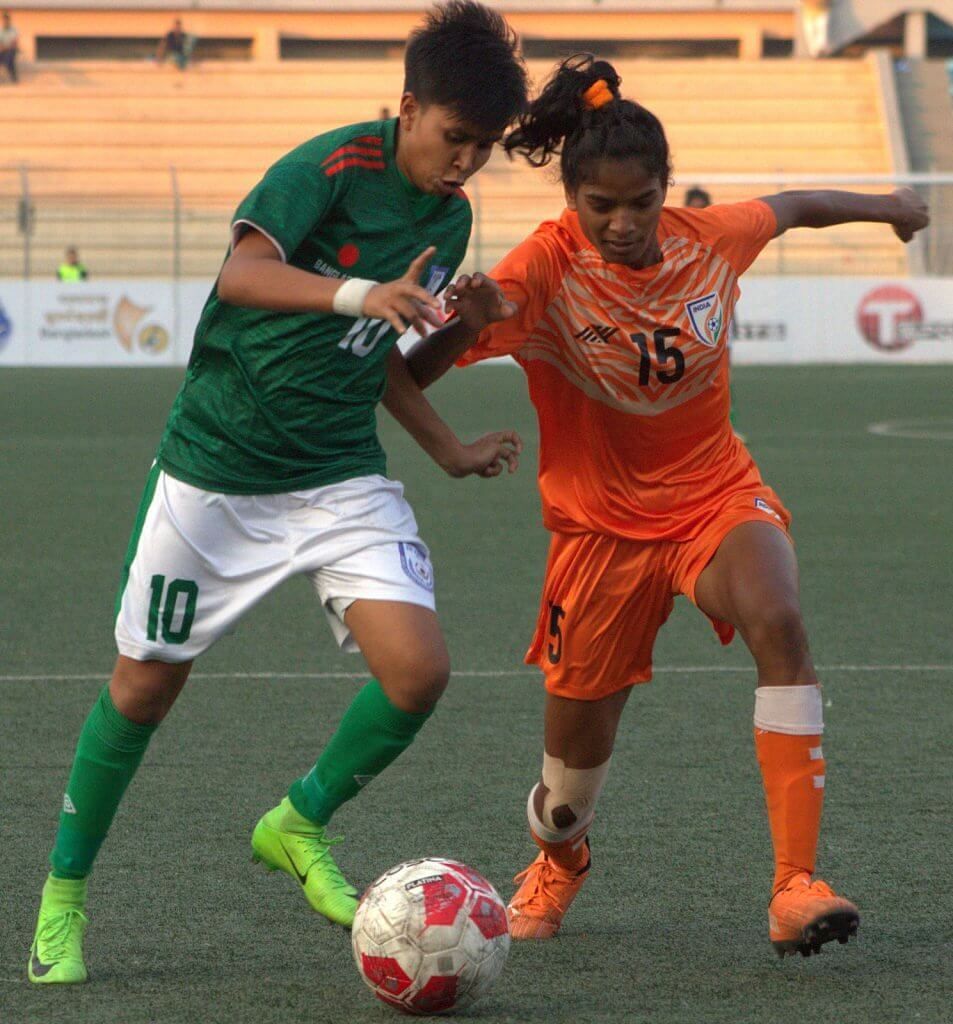 Purnima Kumari started her first match of the tournament. (Image - AIFF)