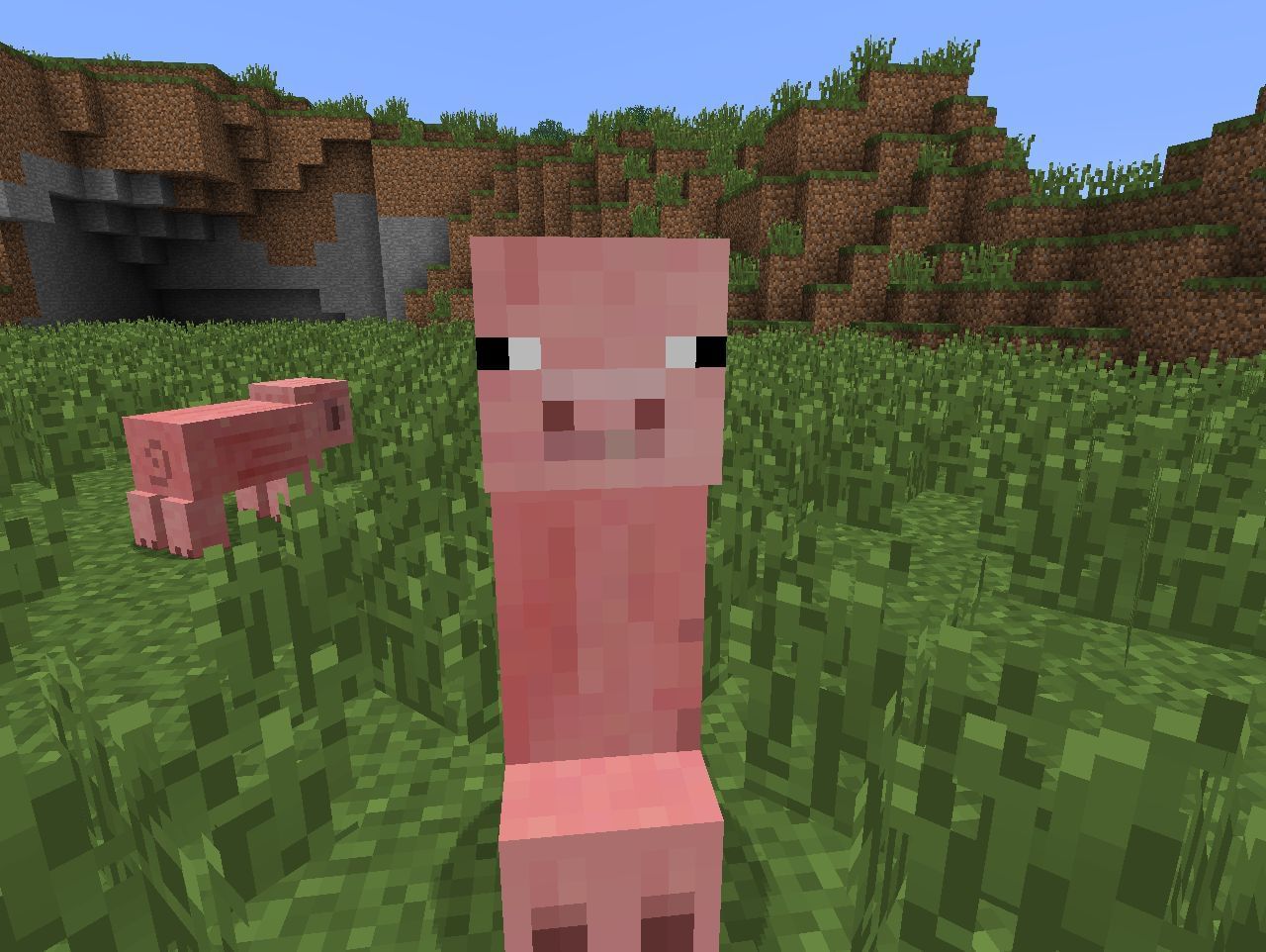 Minecraft Pig Creeper (Image via Mojang)