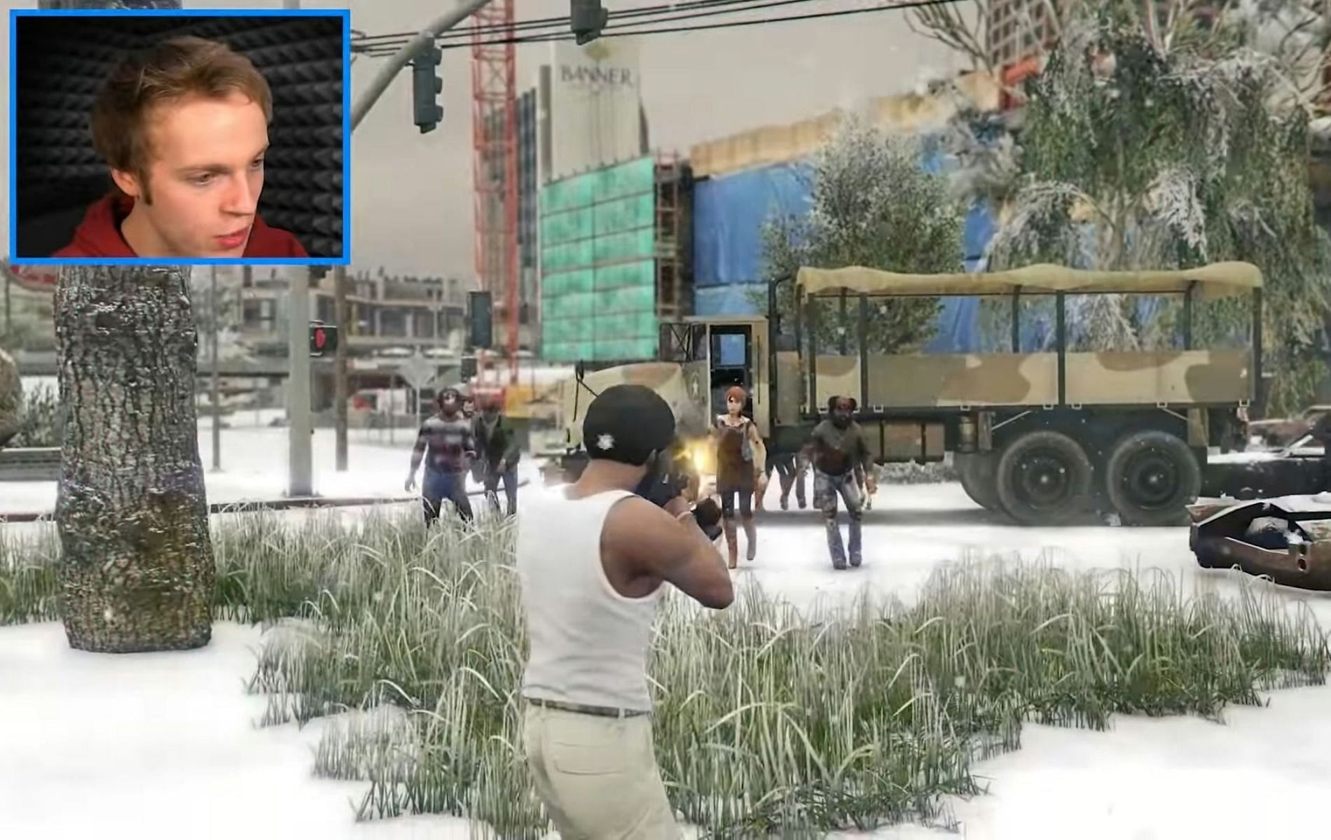 Simple Zombies is a total conversion mod for GTA 5 that changes the game (Image via Nought, YouTube)
