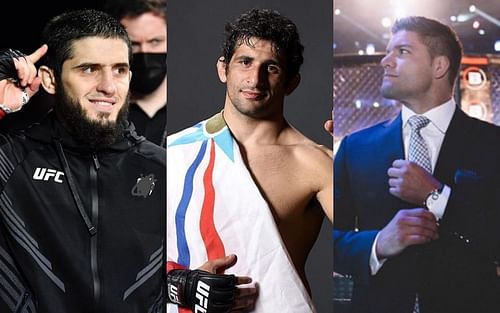 (L to R) Islam Makhachev, Beneil Dariush and Josh Thomson via Instagram @islam_makhachev, @beneildariush and @therealpunk