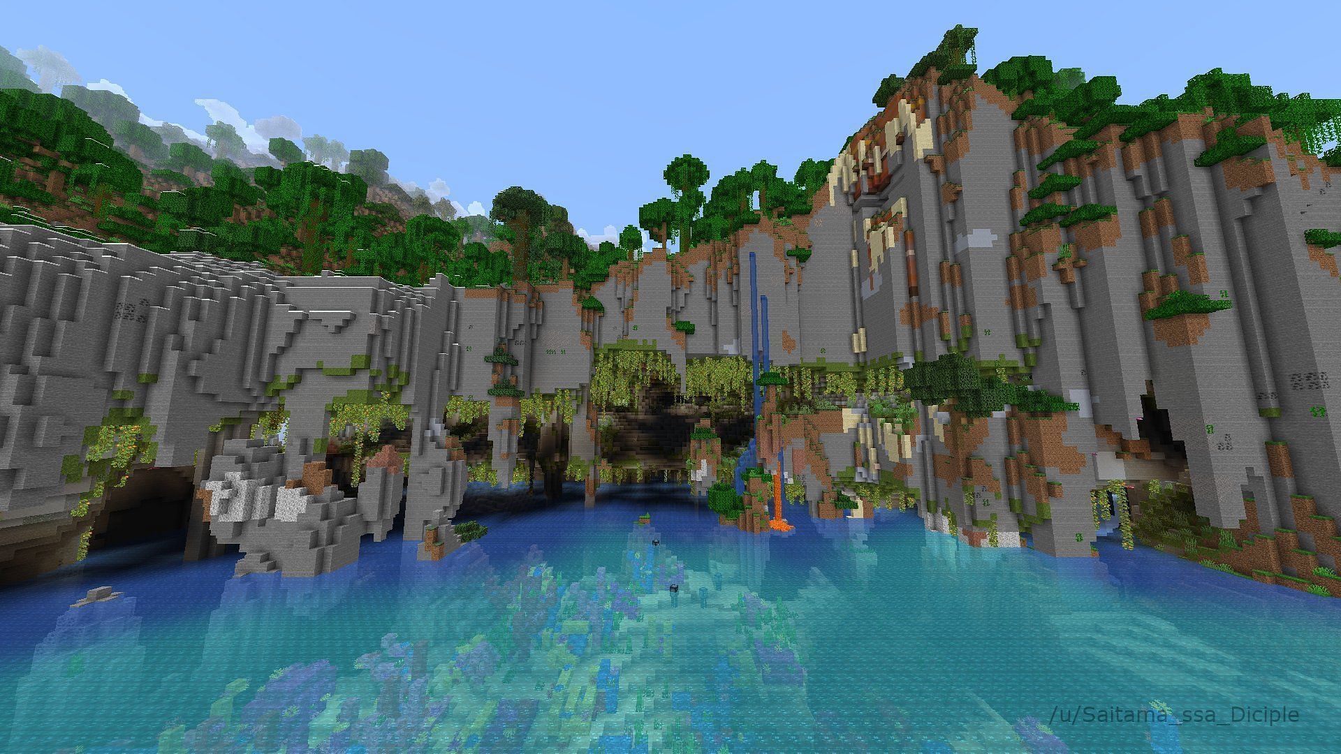 Lush caves in Minecraft (Image via Mojang)