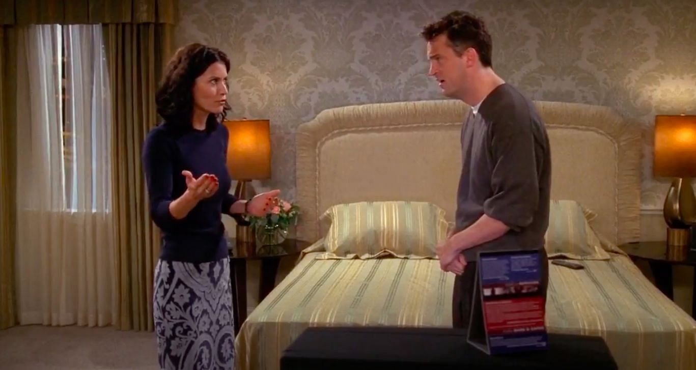 Friends - Chandler makes Monica give up her workout on Make a GIF