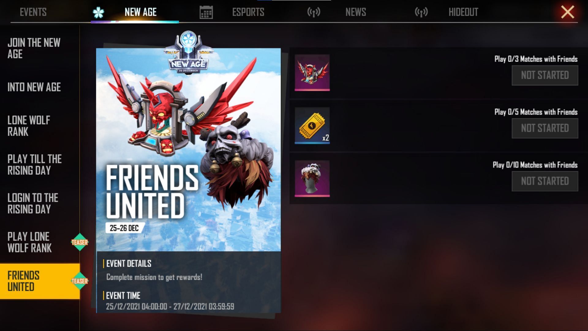 The event starts on 25 December (Image via Free Fire)