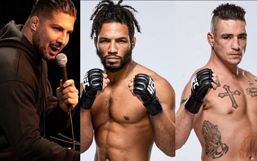 Brendan Schaub (left), Kevin Lee and Diego Sanchez (right) [Image credit: @brendanschaub on Instagram, @DiegoSanchezUFC on twitter]